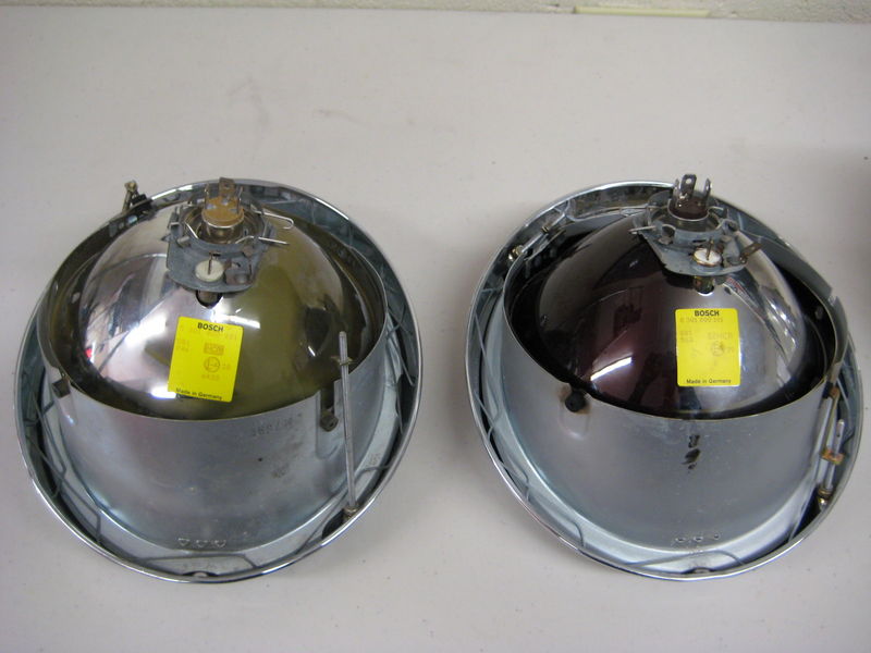 FS Bosch H4 Headlights, Chrome and Painted Trim Rings Pelican Parts