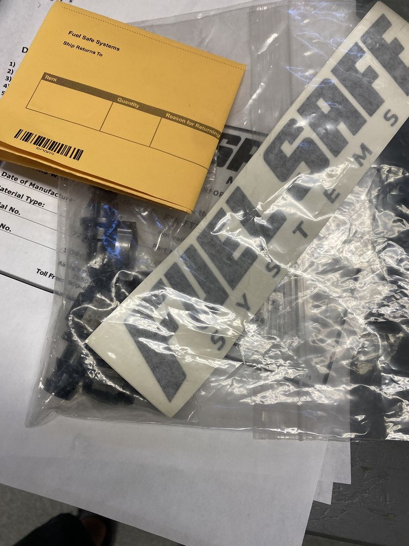 Fuel Safe SA100 Aluminum Race tank Unused 2 years on original bladder